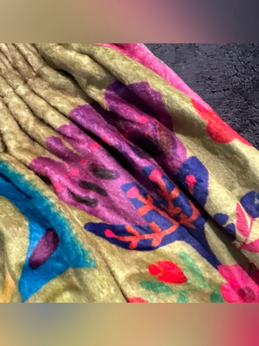 NWT Natural Life Towel Wrap Floral Plush S/M Boho Spa Shower Beach Coverup - Picture 11 of 13